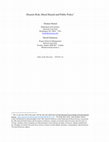 Research paper thumbnail of Disaster Risk, Moral Hazard, and Public Policy