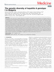 Research paper thumbnail of The genetic diversity of hepatitis A genotype I in Bulgaria