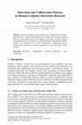 Research paper thumbnail of Innovation and Collaboration Patterns in Human-Computer Interaction Research