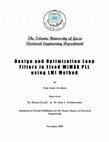 Research paper thumbnail of Design and Optimization Loop Filters in Fixed WiMAX PLL using LMI Method