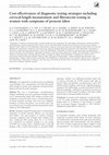 Research paper thumbnail of Cost-effectiveness of diagnostic testing strategies including cervical length measurement and fibronectin testing in women with symptoms of preterm labor