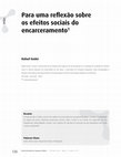 Research paper thumbnail of Para uma reflexão sobre os efeitos sociais do encarceramento