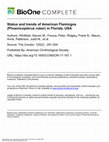 Research paper thumbnail of Status and trends of American Flamingos (Phoenicopterus ruber) in Florida, USA