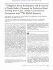 Research paper thumbnail of 123I-Hippuran renal scintigraphy with evaluation of single-kidney clearance for predicting renal scarring after acute urinary tract infection: comparison with 99mTc-DMSA scanning