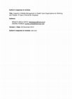 Research paper thumbnail of Author's response to reviews Title: Capacity of Middle Management in Health Care Organizations for Working with People--A Case of Slovenian Hospitals Authors