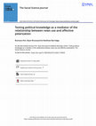 Research paper thumbnail of Testing political knowledge as a mediator of the relationship between news use and affective polarization