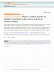 Research paper thumbnail of Author Correction: Mature Andean forests as globally important carbon sinks and future carbon refuges