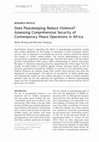 Research paper thumbnail of Does Peacekeeping Reduce Violence? Assessing Comprehensive Security of Contemporary Peace Operations in Africa