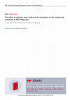 Research paper thumbnail of The effect of selective laser melting build orientation on the mechanical properties of AlSi10Mg parts