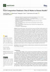 Research paper thumbnail of Food composition databases: does it matter to human health?