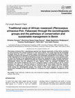 Research paper thumbnail of Traditional uses of African rosewood (Pterocarpus erinaceus Poir. Fabaceae) through the sociolinguistic groups and the pathways of conservation and sustainable management in Benin