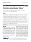 Research paper thumbnail of Biomarker of food intake for assessing the consumption of dairy and egg products