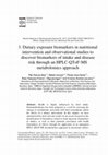 Research paper thumbnail of Dietary exposure biomarkers in nutritional intervention and observational studies to discover biomarkers of intake and disease-risk through a HPLC-QToF-MS metabolomics approach (Seminaris de Recerca 2016)