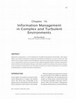 Research paper thumbnail of Information Management in Complex and Turbulent Environments