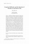 Research paper thumbnail of Exegetical Difficulty and the Question of Theodicy in the Book of Job