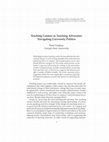 Research paper thumbnail of Teaching Centers as Teaching Advocates: Navigating University Politics