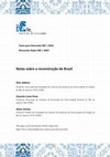 Research paper thumbnail of Notas sobre a reconstrução do Brasil