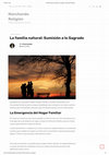 Research paper thumbnail of La familia natural: sumisión a lo sagrado