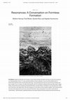 Research paper thumbnail of Resonances: A Conversation on Formless Formation with Stefano Harney, Fred Moten, Sandra Ruiz, and Hypatia Vourloumis