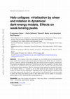 Research paper thumbnail of Halo collapse: virialization by shear and rotation in dynamical dark-energy models. Effects on weak-lensing peaks