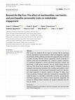 Research paper thumbnail of Beyond the Big Five: The effect of machiavellian, narcissistic, and psychopathic personality traits on stakeholder engagement