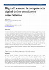 Research paper thumbnail of Digital learners: la competencia digital de los estudiantes universitarios