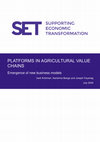 Research paper thumbnail of Platforms in Agricultural value chains: Emergence of new business models