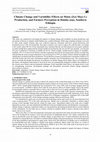 Research paper thumbnail of Climate Change and Variability Effects on Maize (Zea Mays L) Production, and Farmers Perception in Halaba zone, Southern Ethiopia