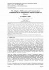 Research paper thumbnail of The Adoption of Information and Communication Technologies in the Management of Nigerian Oil and Gas Industry