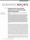 Research paper thumbnail of Sexual and non-sexual social preferences in male and female white-eyed bulbuls