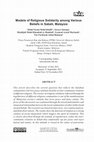 Research paper thumbnail of Models of Religious Solidarity among Various Beliefs in Sabah, Malaysia