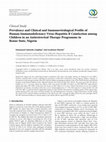 Research paper thumbnail of Clinical Study Prevalence and Clinical and Immunoviralogical Profile of Human Immunodeficiency Virus-Hepatitis B Coinfection among Children in an Antiretroviral Therapy Programme in Benue State , Nigeria