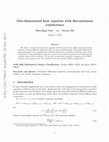 Research paper thumbnail of One-dimensional heat equation with discontinuous conductance