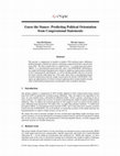 Research paper thumbnail of Guess the Stance: Predicting Political Orientation from Congressional Statements