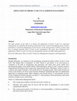 Research paper thumbnail of Application of Theory X and y in Classroom Management