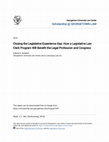 Research paper thumbnail of Closing the Legislative Experience Gap: How a Legislative Law Clerk Program Will Benefit the Legal Profession and Congress