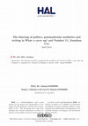 Research paper thumbnail of The blurring of politics, postmodernist aesthetics and writing in What a carve up! and Number 11 , Jonathan Coe