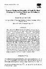 Research paper thumbnail of Dynamic mechanical properties of single-ply roof coverings for low-slope roofs and the influence of water