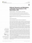 Research paper thumbnail of Dynamics and Modulation of Synaptic Transmission in the Mammalian CNS