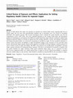 Research paper thumbnail of Critical Review of Exposure and Effects: Implications for Setting Regulatory Health Criteria for Ingested Copper