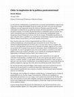 Research paper thumbnail of [2021-05-18] Chile: la implosión de la política postransicional