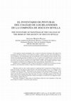 Research paper thumbnail of 2021. EL INVENTARIO DE PINTURAS DEL COLEGIO DE LOS IRLANDESES DE LA COMPAÑÍA DE JESÚS EN SEVILLA THE INVENTORY OF PAINTINGS OF THE COLLEGE OF THE IRISH OF THE SOCIETY OF JESUS IN SEVILLE