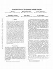 Research paper thumbnail of Accelerated Discovery of Sustainable Building Materials