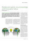 Research paper thumbnail of Relational capital, new knowledge and innovative ideas