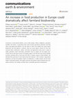 Research paper thumbnail of An increase in food production in Europe could dramatically affect farmland biodiversity