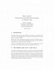 Research paper thumbnail of Numerical Solution of Fractional Differential Equations: A Survey and a Software Tutorial