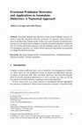 Research paper thumbnail of Fractional Prabhakar Derivative and Applications in Anomalous Dielectrics: A Numerical Approach