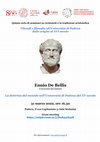 Research paper thumbnail of Secondo incontro del quinto ciclo di seminari su Aristotele e la tradizione aristotelica - Seminario con Ennio De Bellis - In presenza e online - 31 marzo 2022 ore 16.30