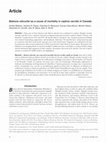 Research paper thumbnail of Babesia odocoilei as a cause of mortality in captive cervids in Canada