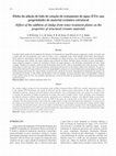 Research paper thumbnail of Effect of the addition of sludge from water treatment plants on the properties of structural ceramic material